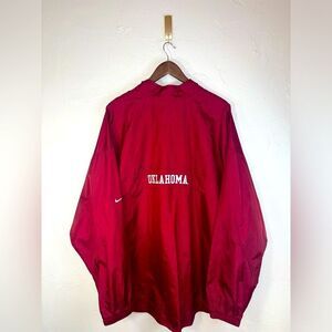 NIKE OU OKLAHOMA SOONERS Football Men's Pullover‎ Crimson Quarter Zip XXL Extra